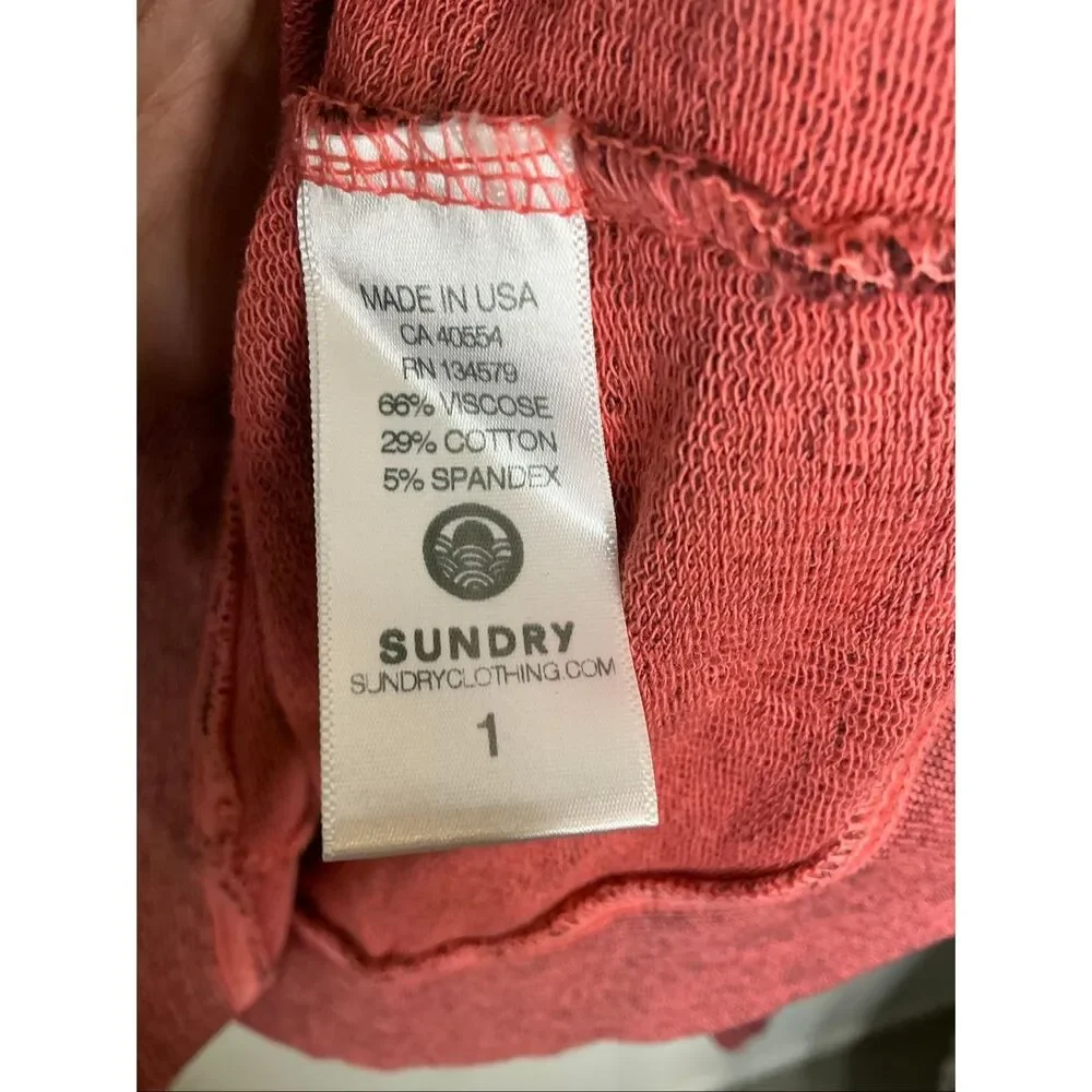 Sundry Marl-Knit Pull Over Sweater | Red in Size 1